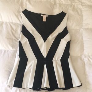 Black and white Esley blouse